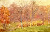 Julian Alden Weir Canvas Paintings - Autumn Rain